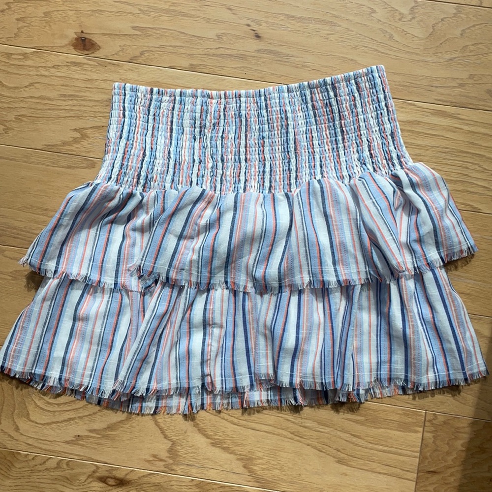 Amazon tiered stripe mini skirt
